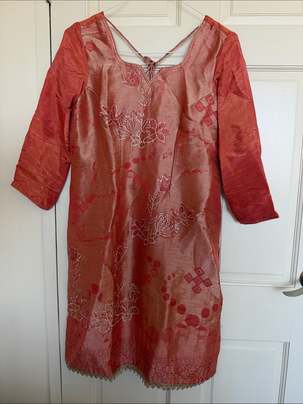 Rose Coral kameez and pant suit